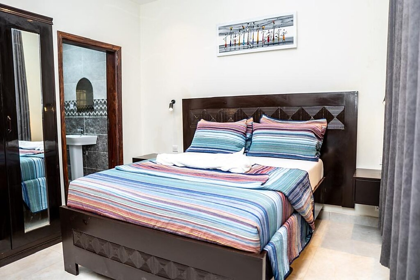 Modern bedroom at Zuri Town Homes